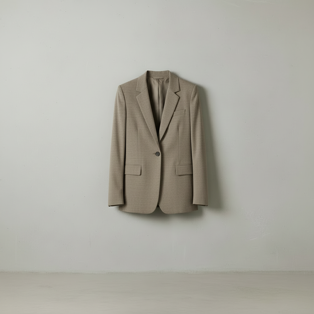 Blazer en polyester beige