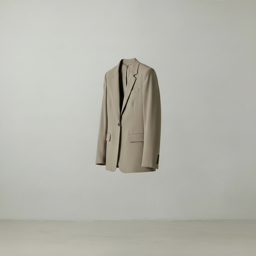Blazer en polyester beige