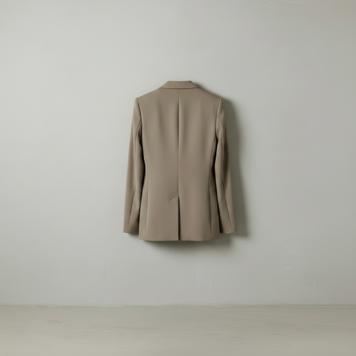 Blazer en polyester beige