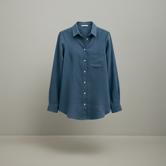 Manches longues en coton bleu