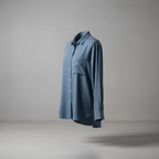 Manches longues en coton bleu