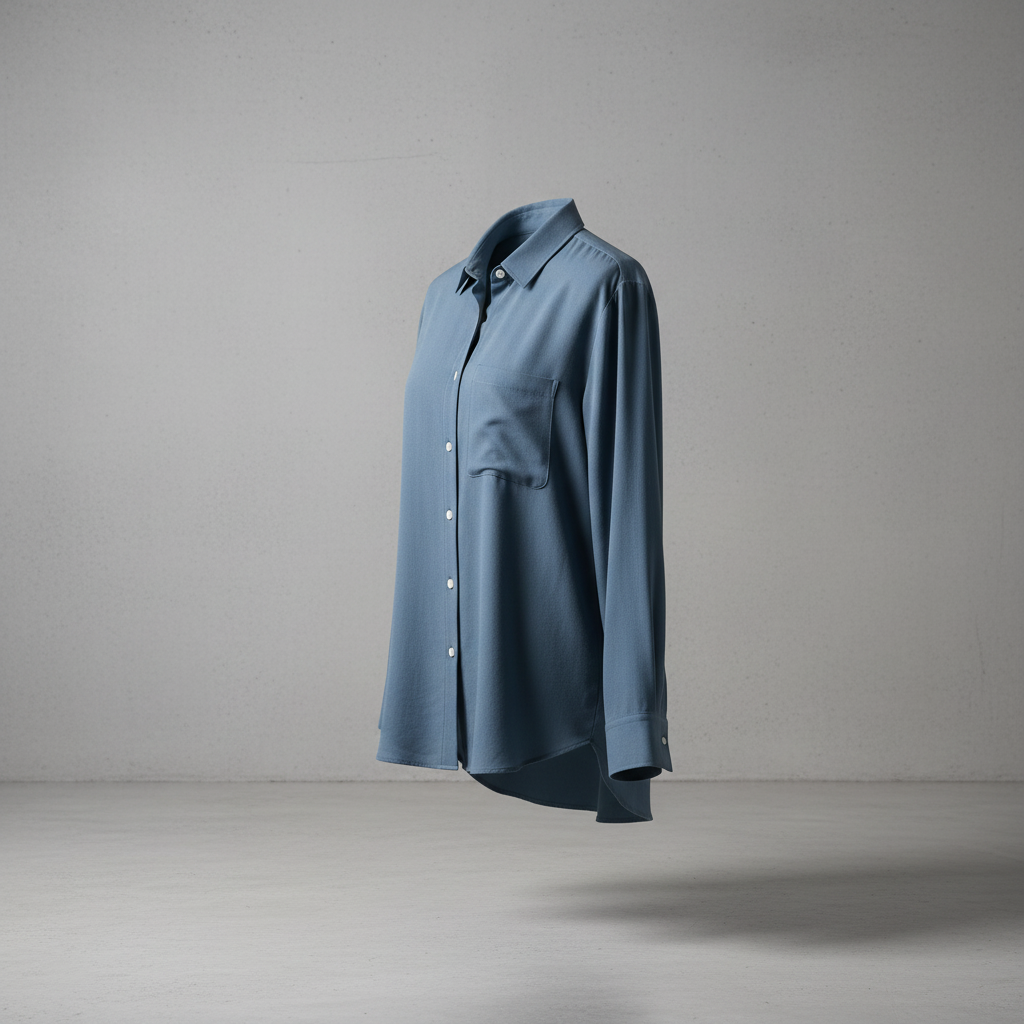 Manches longues en coton bleu