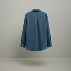 Manches longues en coton bleu
