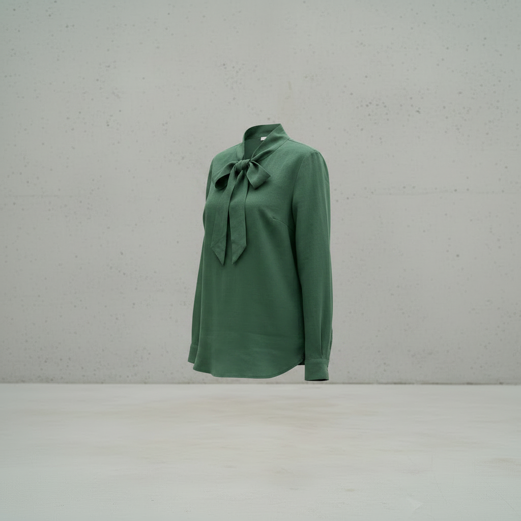 Blouse verte en coton