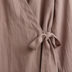 Blouse cache-cœur en coton rose