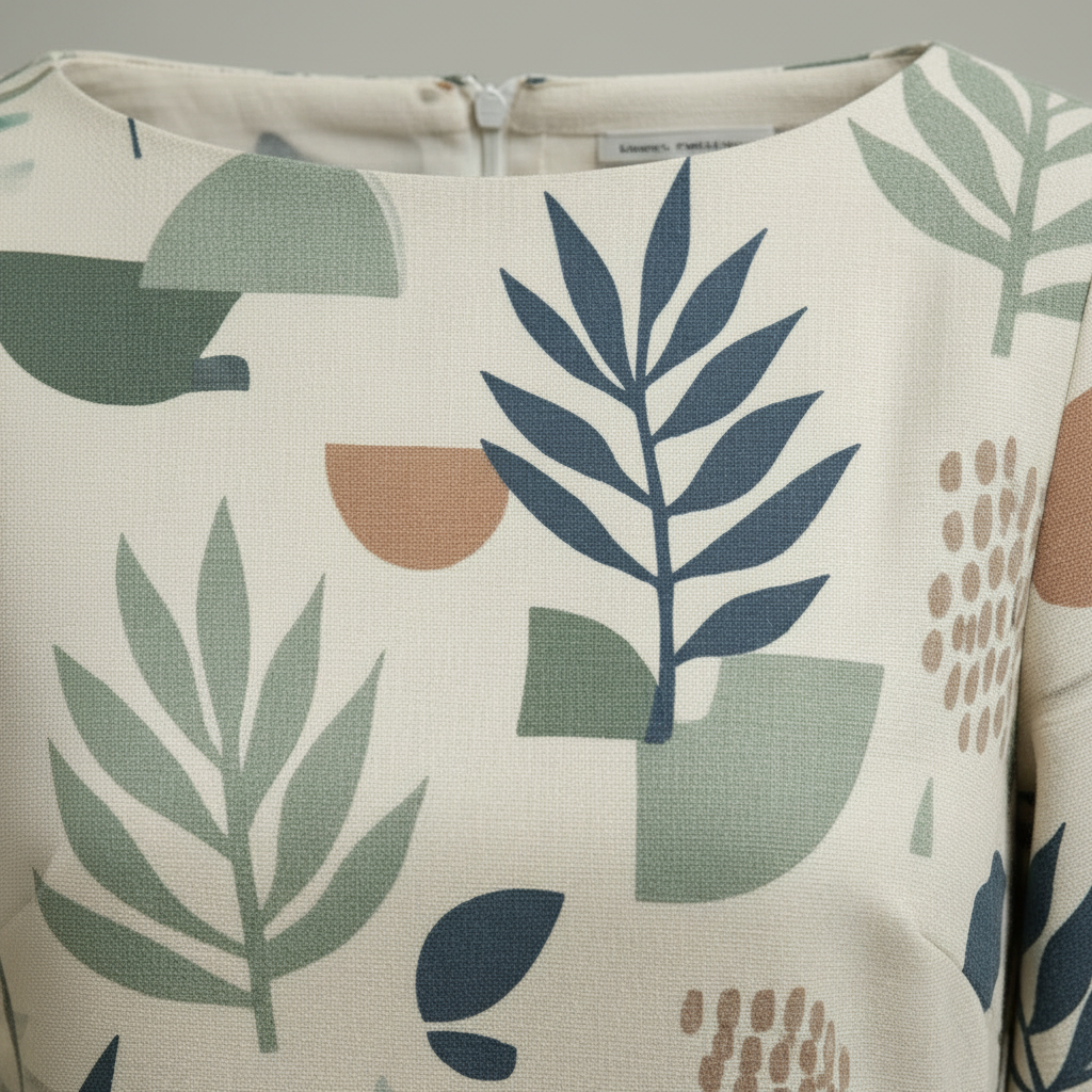 Robe en coton beige