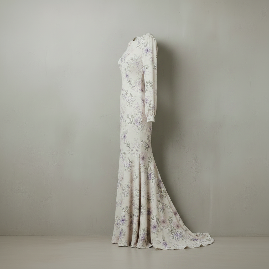 Robe beige en polyester
