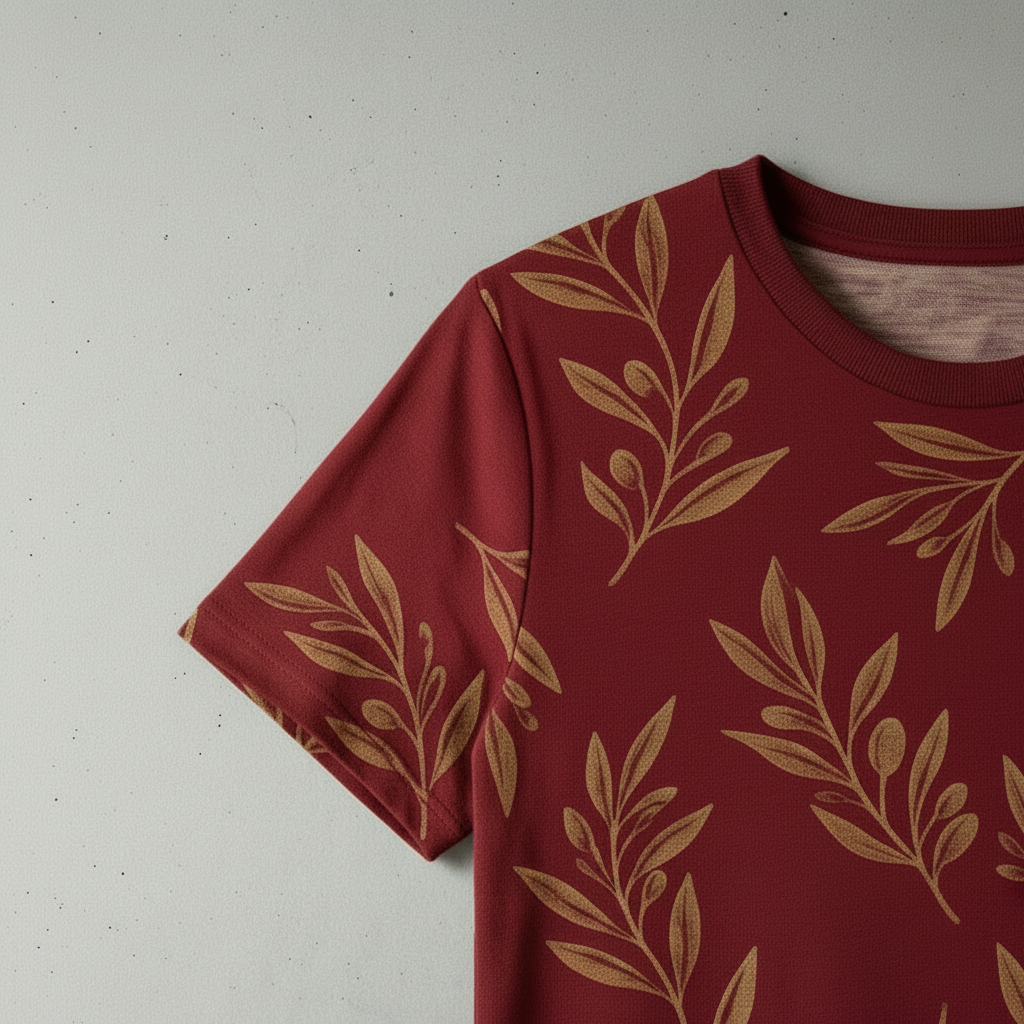 T-shirt rouge en coton