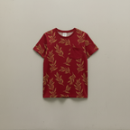 T-shirt rouge en coton