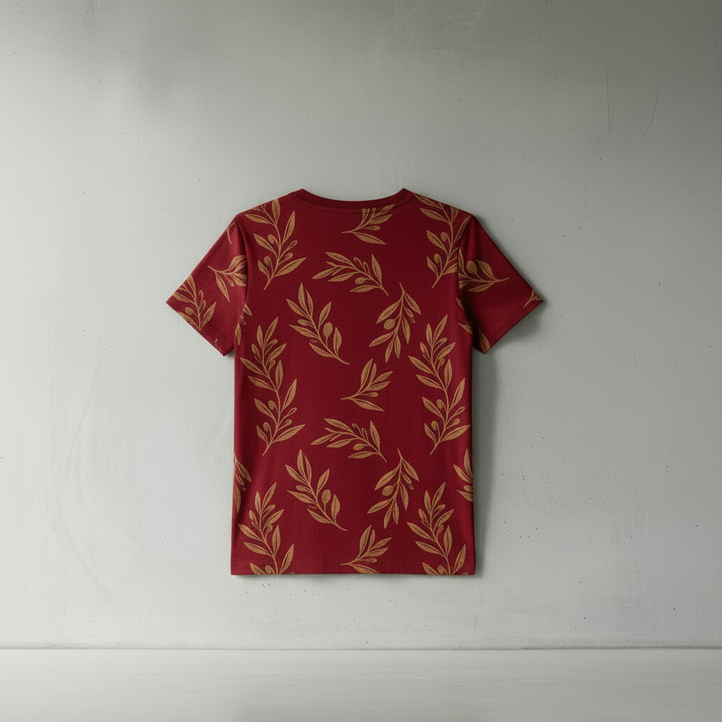 T-shirt rouge en coton