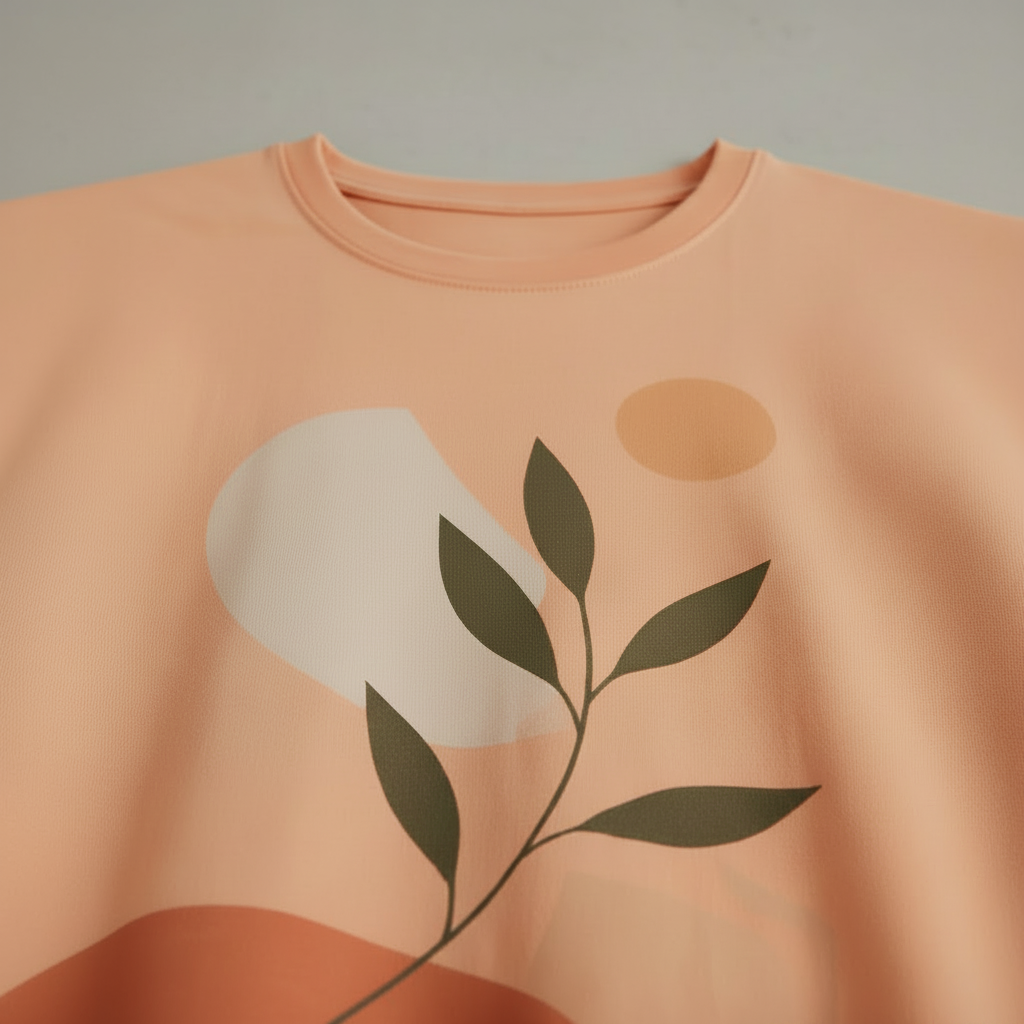 T-shirt orange en coton