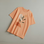 T-shirt orange en coton